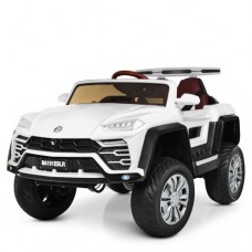 Детский электромобиль Bambi M 4191 EBLR-1: 2,4G, 4x25W, 12V7AH, EVA, кожа - БЕЛЫЙ
