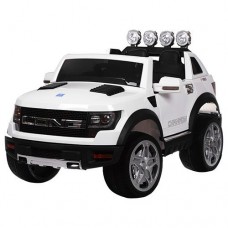 Детский электромобиль ДЖИП M 3579 EBLR-1: 12V, 60W, 7 км/ч, EVA - БЕЛЫЙ