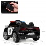 Детский электромобиль  POLICE M 4108 EBLR-2: 2.4G, 50W, EVA, громкоговоритель, кожа - ЧЕРНО-БЕЛЫЙ