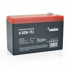 Тяговая аккумуляторная батарея AGM MERLION 6-DZM-7: 12V 7Ah F2,  Q5