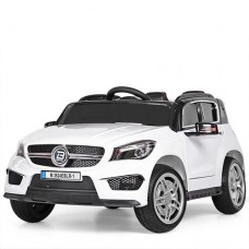 Детский электромобиль Mercedes M 3624 EBLR-1: 50W, 12V, EVA, кожа - БЕЛЫЙ