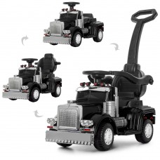 Детская машина-толокар M 4110-2: родительская  ручка, 18W, 6V4 5AH - ЧЕРНЫЙ