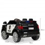 Детский электромобиль Land Rover POLICE M 2775 EBLR-1-2: EVA-колеса - ЧЕРНО-БЕЛЫЙ