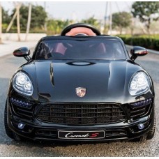Детский электромобиль MACAN 1518: 2.4G. EVA-колеса, кожа, 50W - ЧЕРНЫЙ