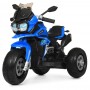 Детский мотоцикл M 4117 EL-4: 50W, EVA-колеса, USB/SD/Mp3, кожа - СИНИЙ