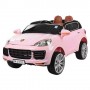Детский электромобиль Porsche M 3557 EBLR-8: 7 км/ч, кожа, EVA, 2.4G - PINK