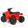 Детский квадроцикл M 3893 L-3: кожаное сиденье - КРАСНЫЙ