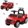 Детская машина-толокар 2в1 M 3574 EL-3: 6V, кожа, EVA-колеса - КРАСНЫЙ