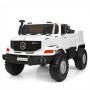 Детский двухместный электромобиль M 3990 EBLR-1 (Mercedes): 90W, 7 км/ч, EVA, кожа - БЕЛЫЙ