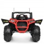 Детский электромобиль джип Buggy M 4248 EBLR-2-3(24V): MP3, EVA, 12 км/ч, кожа - ЧЕРНО-КРАСНЫЙ