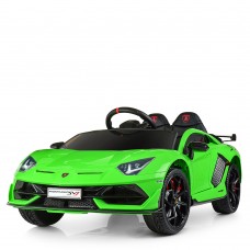Детский электромобиль M 4093 EBLR-5 LAMBORGHINI AVENTADOR: 2.4G, EVA, 70W, кожа - САЛАТОВЫЙ