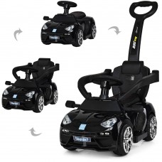 Электромобиль-каталка-толокар Lamborghini M 3591 LS-2: 3 км/ч, эко-кожа - ЧЕРНЫЙ (ПОКРАСКА)