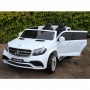 Детский электромобиль Mercedes M (MP4) 3565 EBLR-1: 2xМеста, 4x35W, 12V 14A, EVA, кожа - БЕЛЫЙ