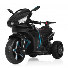 Детский мотоцикл M 3965 EL-2: EVA, 50W, 5км/ч, MP3/USB/SD, свет корпуса, эко-кожа - ЧЕРНЫЙ