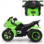 Детский мотоцикл BMW M 3683 L-5: 12V, 50W, 3-5 км/ч, USB/SD, кожа - ЗЕЛЕНЫЙ