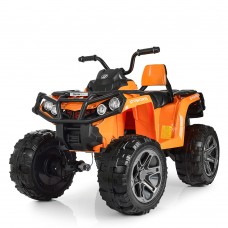 Детский квадроцикл M 3999 EBLR-7: 2.4G, 140W, EVA, кожа, 7 км/ч, 4x4 - ОРАНЖЕВЫЙ