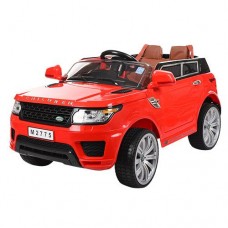 Детский электромобиль Land Rover M 2775 EBLR-3: EVA-колеса, кожа - КРАСНЫЙ