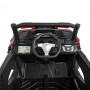 Детский электромобиль джип Buggy M 4248 EBLR-2-3(24V): MP3, EVA, 12 км/ч, кожа - ЧЕРНО-КРАСНЫЙ
