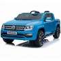 Детский двухместный электромобиль Volkswagen Amarok DMD298: 7 км/ч, EVA, кожа - СИНИЙ