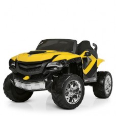 Детский электромобиль M 4201 EBLR-6: 8 км/ч, 140W, 2.4G, EVA, кожа - ЖЕЛТЫЙ