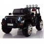 Детский двухместный электромобиль JEEP M 3572 EBLRS-2: 4x4, 8 км/ч, EVA, кожа - BLACK PAINT