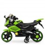 Детский мотоцикл M 4116 EL-5: 25W, кожа - ЗЕЛЕНЫЙ