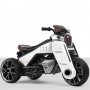 Детский мотоцикл M 4113 EL-1: 50W, EVA-колеса, USB/SD/Mp3, кожа - БЕЛЫЙ