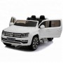 Детский двухместный электромобиль Volkswagen Amarok DMD298: 7 км/ч, EVA, кожа - БЕЛЫЙ