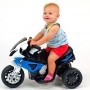 Детский мотоцикл  BMW JT 5188 L-4: 6V, кожаное сиденье - СИНЕ-БЕЛЫЙ