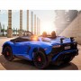 Детский электромобиль Lamborghini M 3903 EBLR-4: 2.4G, EVA, 90W, кожа - СИНИЙ