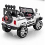 Детский электромобиль Jeep M 3237 EBLR-1: 12V 14A, 4x4, 8 км/ч, EVA, Кожа, 2.4G - БЕЛЫЙ