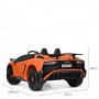 Детский электромобиль Lamborghini Aventador M 3903 EBLR-7: 2.4G, 12V10A, EVA, 90W, кожа - ОРАНЖЕВЫЙ