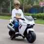 Детский мотоцикл Lamborghini M 3637 EL-1: 12V, 45W, EVA, кожа - БЕЛЫЙ